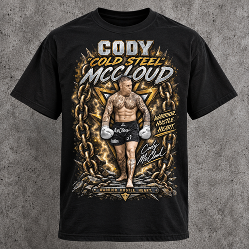 Cody “Cold Steel” McCloud | Warrior Hustle Heart Tee