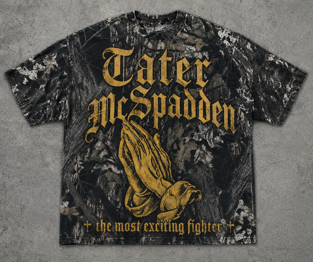 Tater McSpadden Vintage Camo Fighter Tee | The Most Exciting Fighter