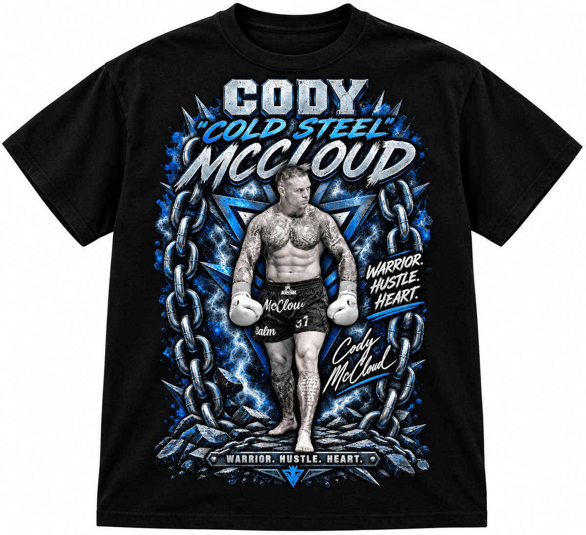 Cody “Cold Steel” McCloud | Warrior Hustle Heart Tee