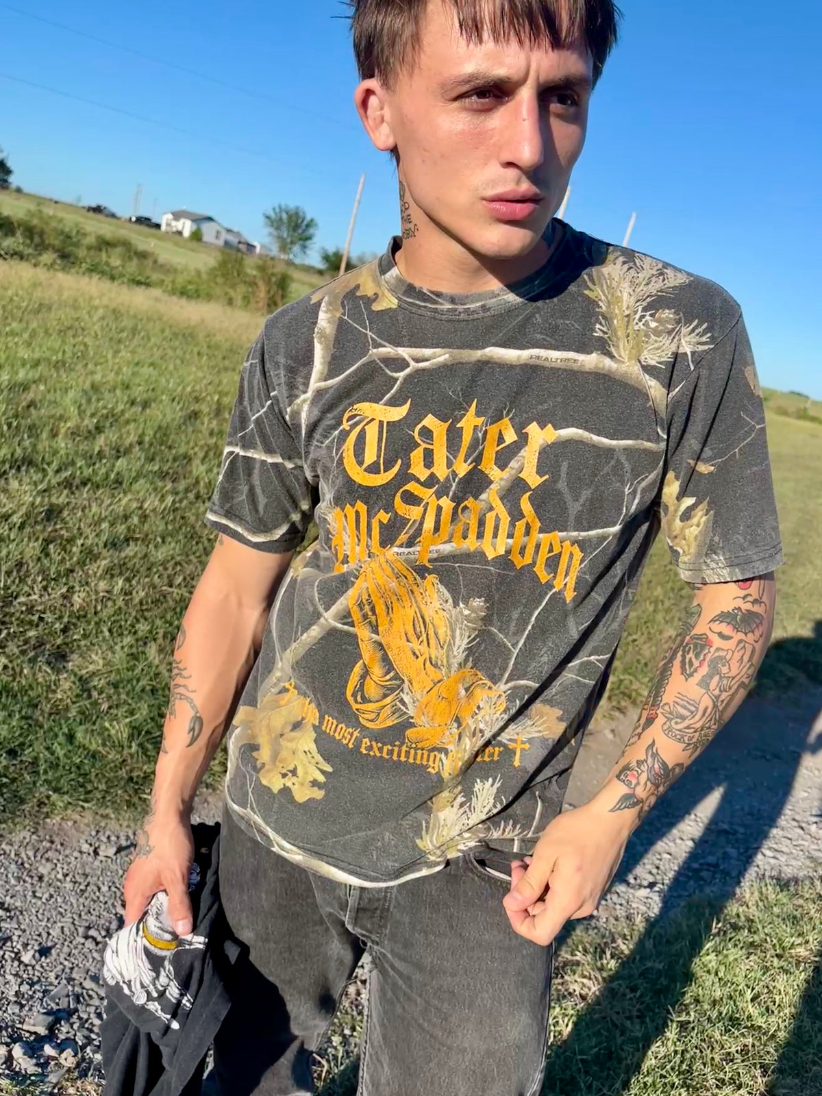 Tater McSpadden Vintage Camo Fighter Tee | The Most Exciting Fighter