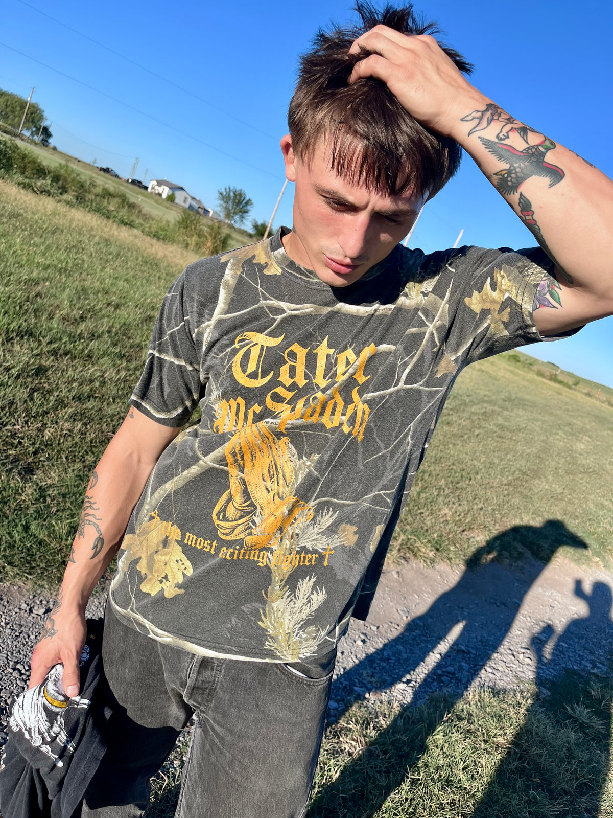 Tater McSpadden Vintage Camo Fighter Tee | The Most Exciting Fighter