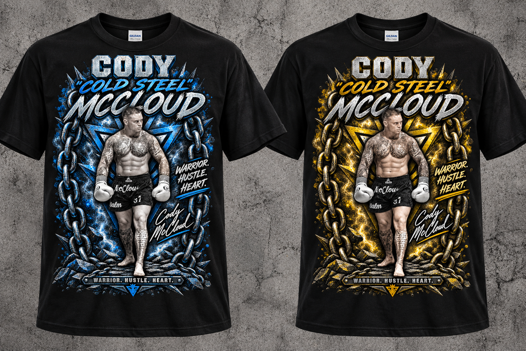 Cody “Cold Steel” McCloud | Warrior Hustle Heart Tee