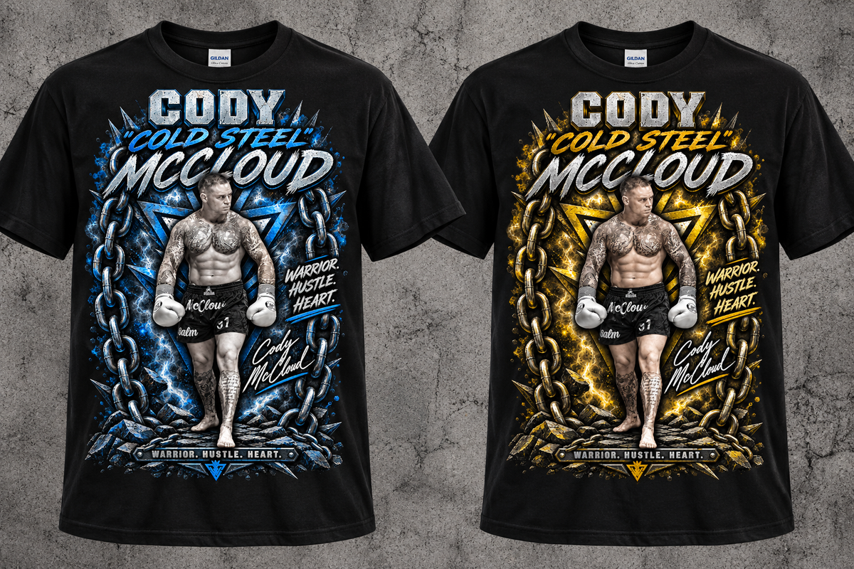 Cody “Cold Steel” McCloud | Warrior Hustle Heart Tee