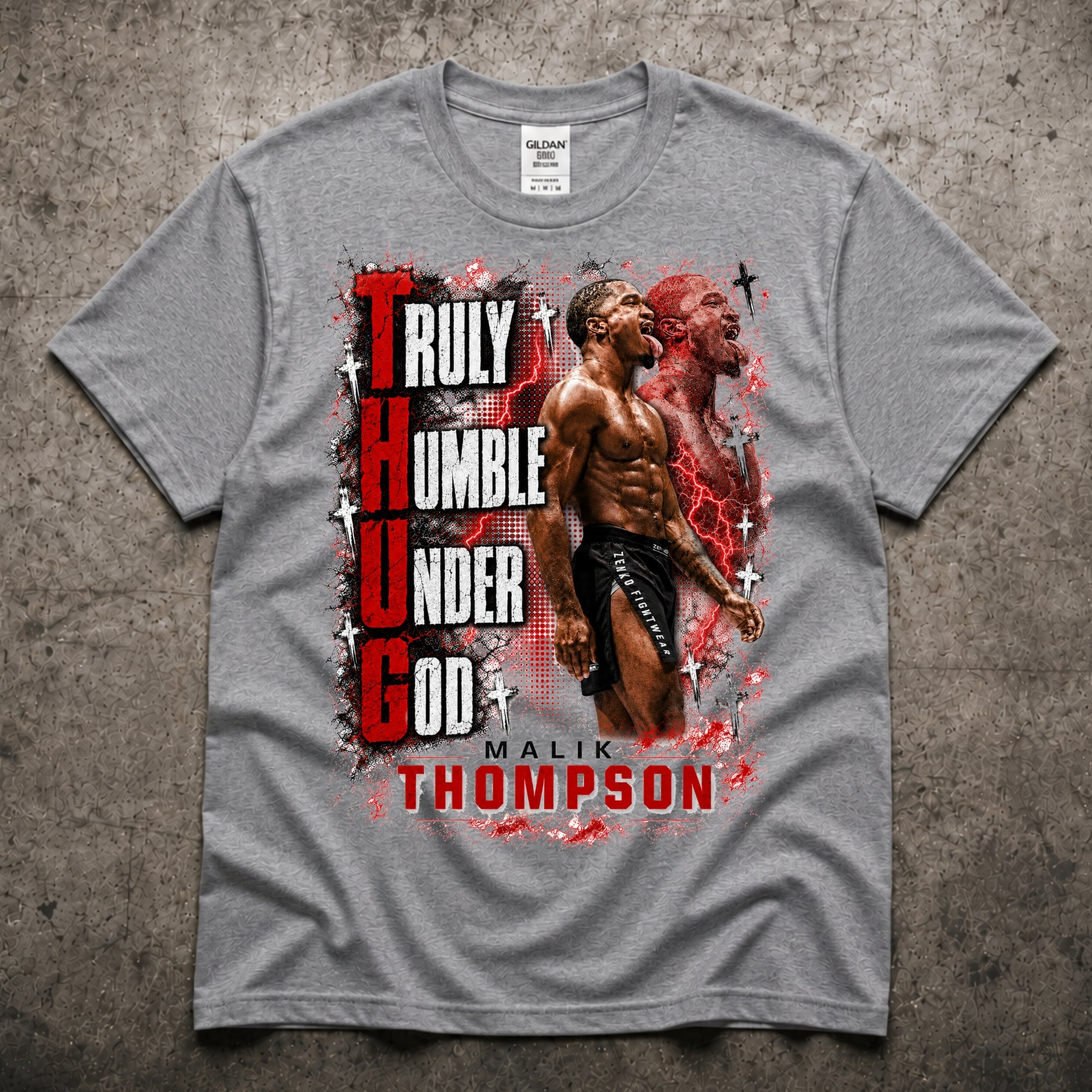 Malik Thompson “THUG” Truly Humble Under God Fighter Shirt